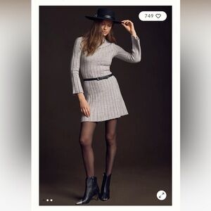 NWT Anthropologie Long-Sleeve A-Line Sweater Mini Dress